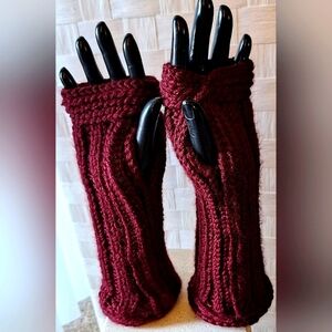 NWT Luxury Cashmere Blend Artisanal Fingerless Gloves